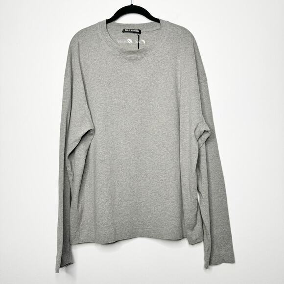 Cole Buxton Lightweight Long Sleeve T-Shirt in Grey Marl Cotton Hemp Small - Picture 1 of 10